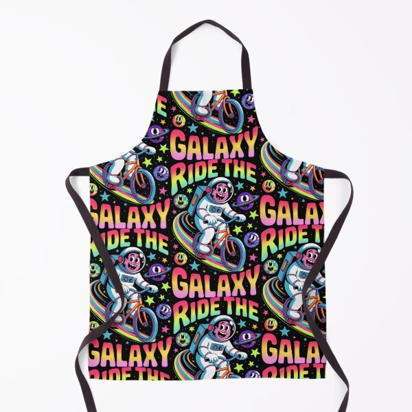 Item preview, Cartoon Astronaut Cycling Through Rainbow Space designed and sold by SplashTastic.