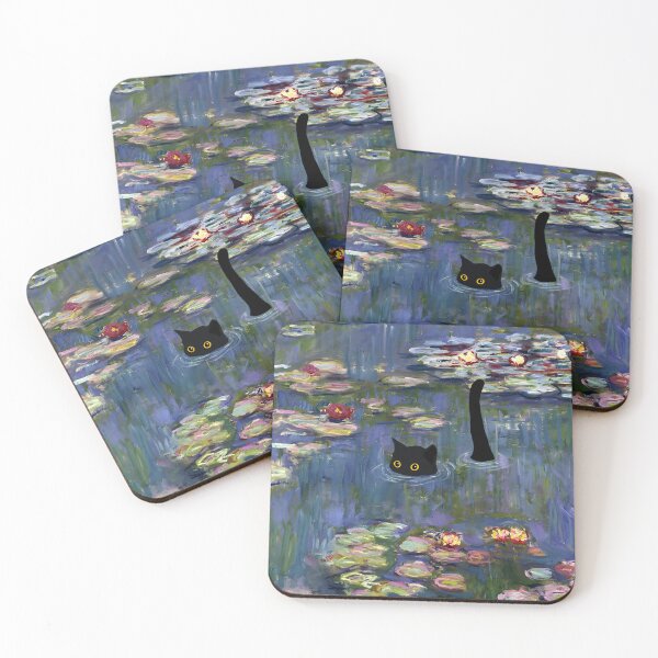 Item preview, Lindo gato bajo un estanque de nenúfares designed and sold by outdoorwayys.