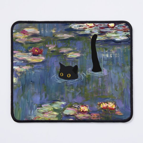 Item preview, Cute cat under water lilies pond designed and sold by outdoorwayys.