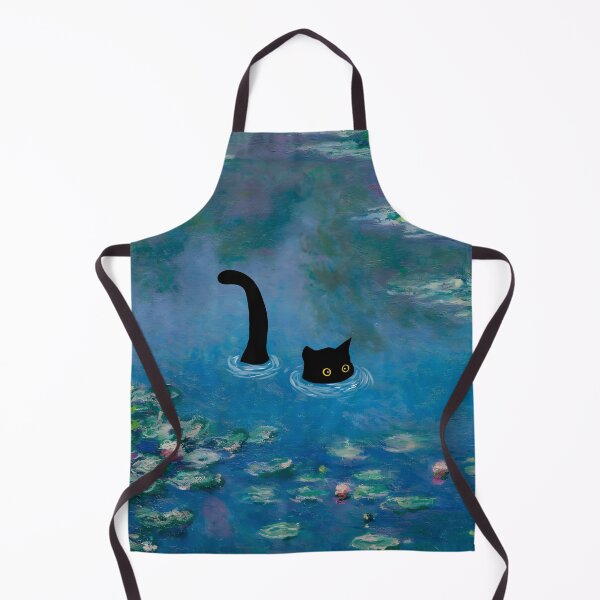 Item preview, Cute Black Cat under Waterlilies Monet designed and sold by outdoorwayys.