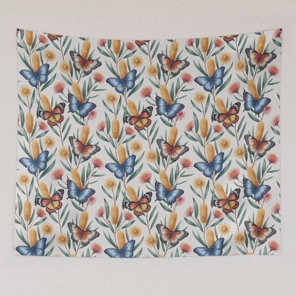 Item preview, Australian Insects Butterflies Wildflowers Seamless Pattern designed and sold by Wennebabs.