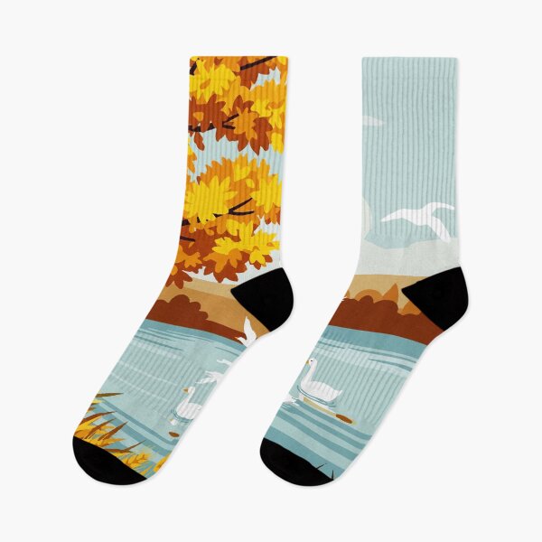 Item preview, A peaceful autumn landscape by a lake designed and sold by Design4uStudio.