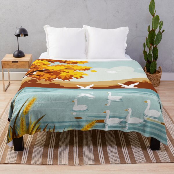 Item preview, A peaceful autumn landscape by a lake designed and sold by Design4uStudio.