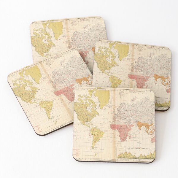 Item preview, Vintage Colorful Detailed Bohemian WORLD MAP Poster 19th century Zoologica designed and sold by easteuromaps.