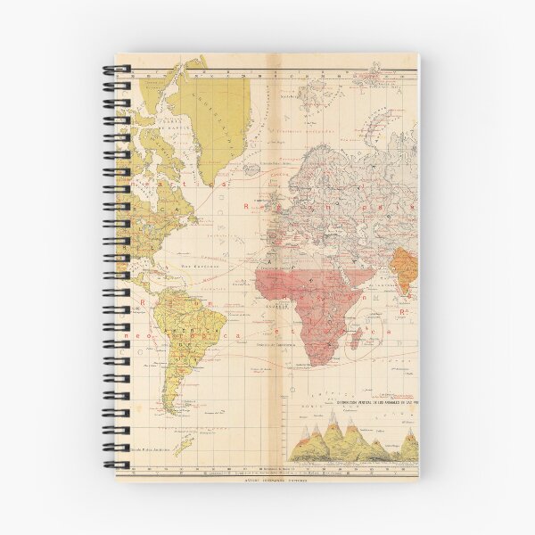 Item preview, Vintage Colorful Detailed Bohemian WORLD MAP Poster 19th century Zoologica designed and sold by easteuromaps.