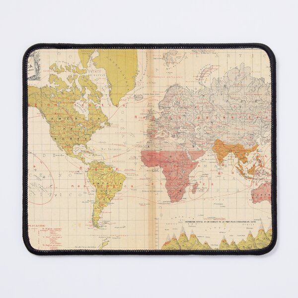 Item preview, Vintage Colorful Detailed Bohemian WORLD MAP Poster 19th century Zoologica designed and sold by easteuromaps.