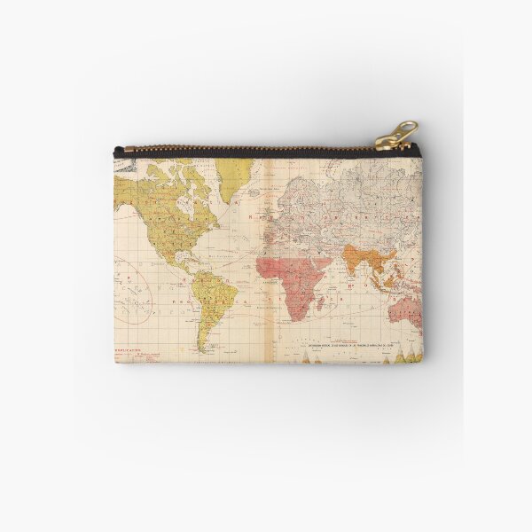 Item preview, Vintage Colorful Detailed Bohemian WORLD MAP Poster 19th century Zoologica designed and sold by easteuromaps.