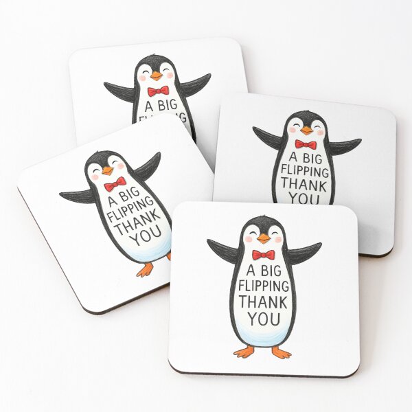 Item preview, A Big Flipping Thank You Funny Penguin  designed and sold by SkeletonsDanger.