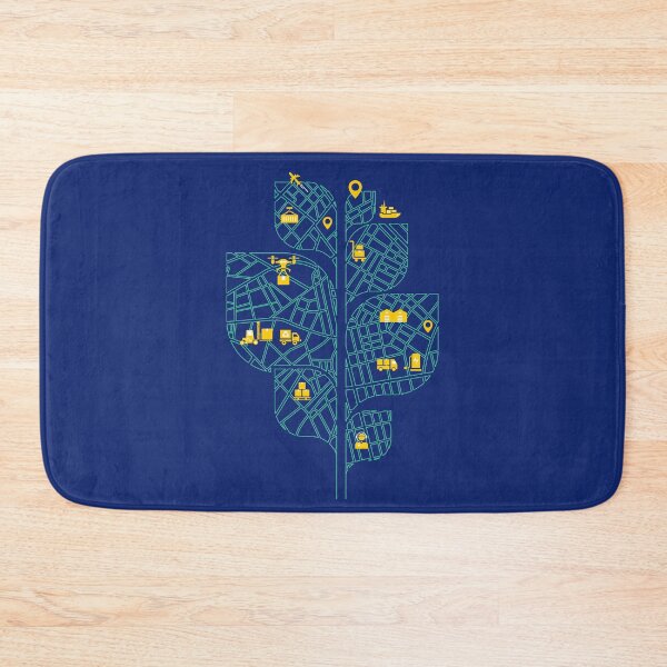 Item preview, concept of green logistics or transportation technology, graphic of  leaf tree combined with  gps map and delivery shipping business element designed and sold by NiamLab.