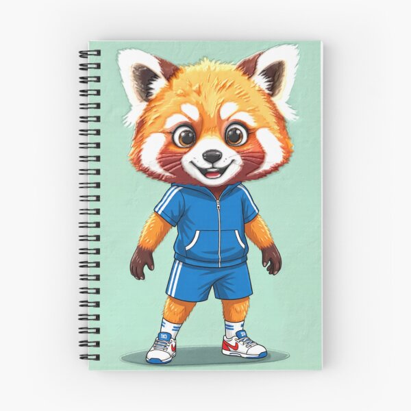 Item preview, red panda runner colorful sports action design designed and sold by SmashingDeals.