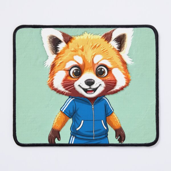 Item preview, red panda runner colorful sports action design designed and sold by SmashingDeals.