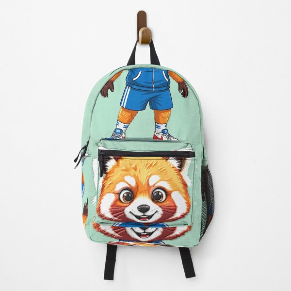 Item preview, red panda runner colorful sports action design designed and sold by SmashingDeals.