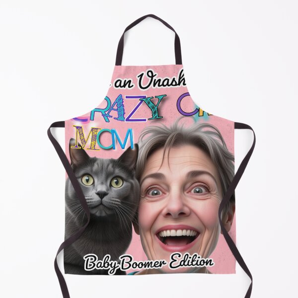 Item preview, Crazy Cat Mom Baby Boomer Edition designed and sold by OldDogNewDawn.