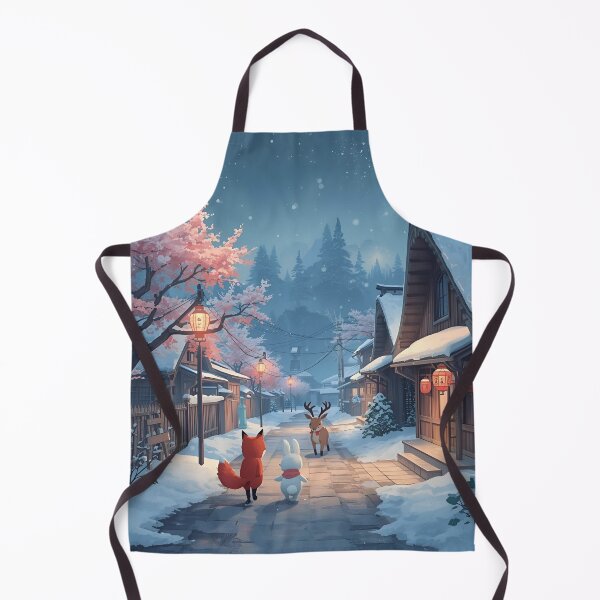 Item preview, Winter in Japanese Countryside – Peaceful Forest Companions designed and sold by WildlifeWhimsy.