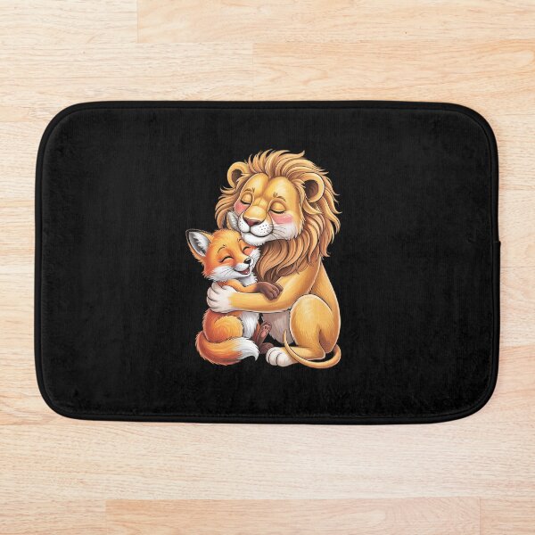 Item preview, Fox and Lion cute Hug designed and sold by HaileyRobel.