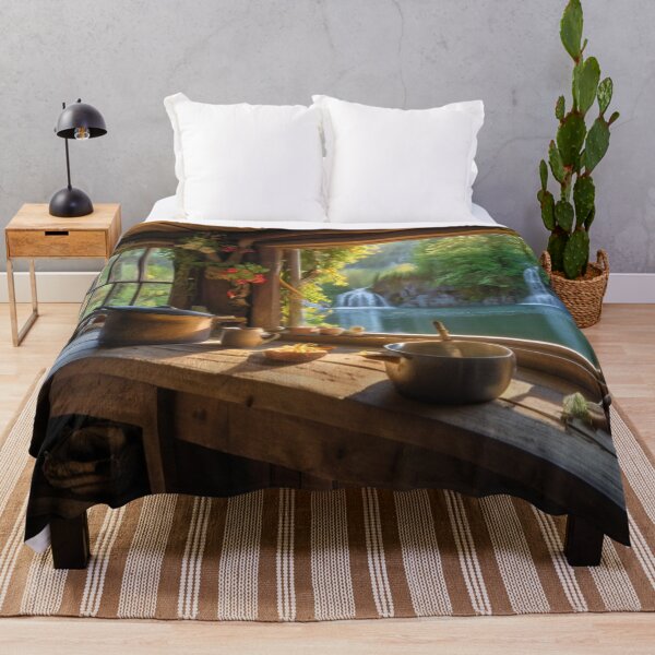 Item preview, Peaceful Fairytale Hamlet in the Forest designed and sold by BlareBlare.