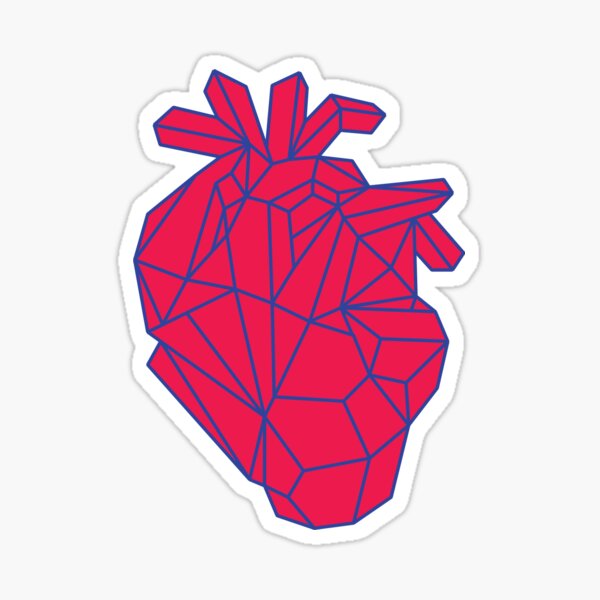 Geometric Heart Sticker Sticker