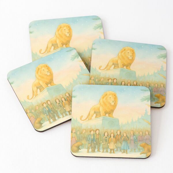 Item preview, Golden Lion's Majesty in the Snowy Woods designed and sold by ArtisticDesignsbyLinda.
