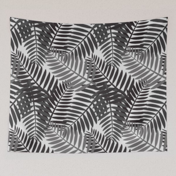 Item preview, Monochrome Tropical Palm Leaf | Black and White Grayscale Jungle Foliage designed and sold by Quill-Design.