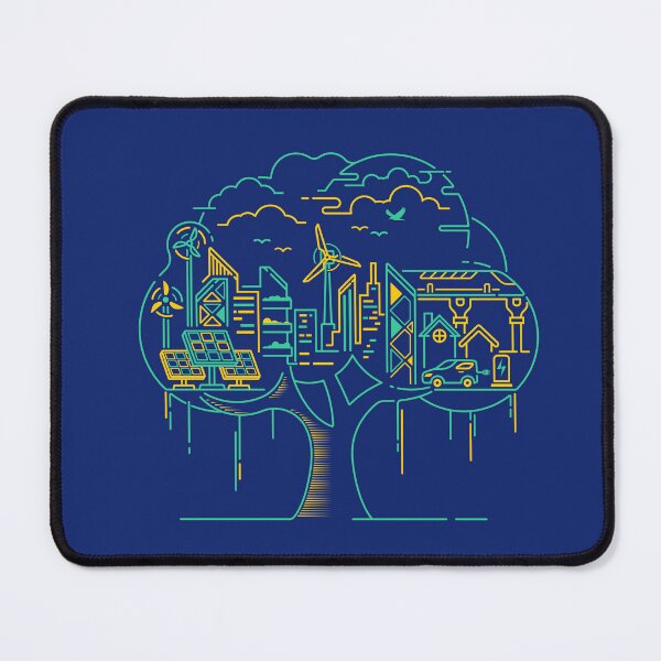 Item preview, concept of green society or smart city, lined graphic of big tree with ecological city inside designed and sold by NiamLab.