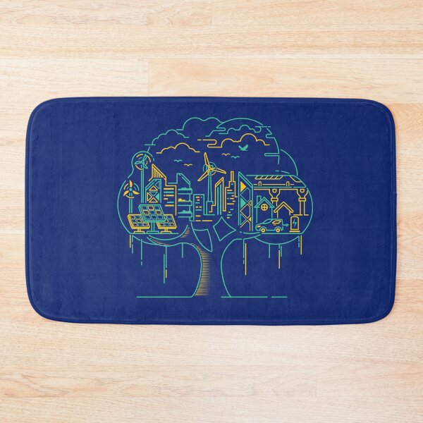Item preview, concept of green society or smart city, lined graphic of big tree with ecological city inside designed and sold by NiamLab.