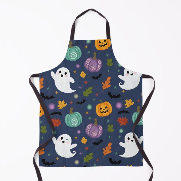 Item preview, Cute Ghost Halloween Seamless Pattern – Whimsical Pumpkin & Fall Leaf Design for Pillows, Fabric, and Seasonal Decor designed and sold by ZyxDes.