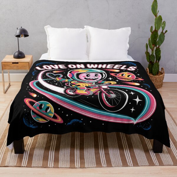 Item preview, Astronaut Riding a Pink Bike Through Rainbow Space designed and sold by SplashTastic.