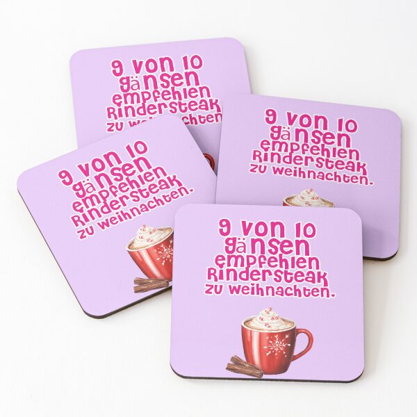 Item preview, 9 out of 10 geese recommend beef steak for Christmas, funny saying designed and sold by Mauswohn.