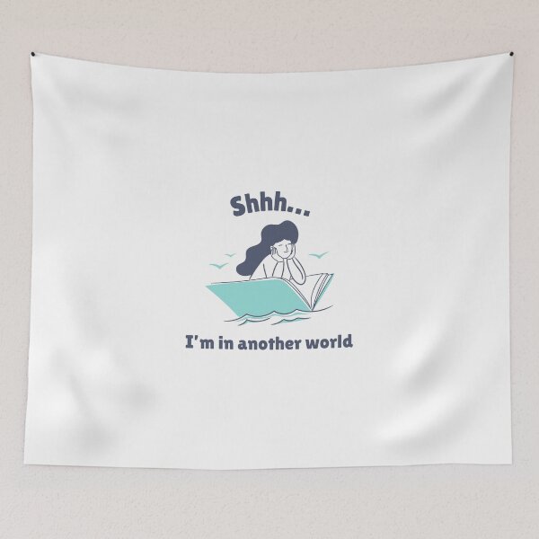 Item preview, Shhh… I’m in Another World – Girl Reading Book Design for Dreamers and Book Lovers designed and sold by Ani-24.