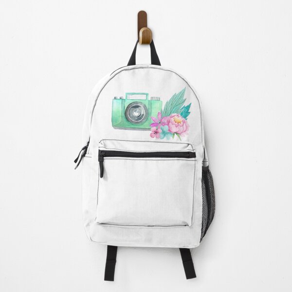 Item preview, Floral Camera Sticker | Watercolor Photography Aesthetic | Boho Travel Art Design designed and sold by Megan Jamison.