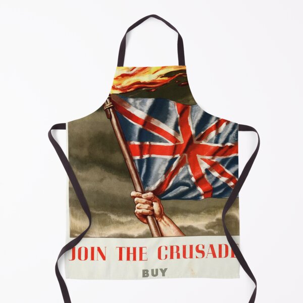Item preview, WWII British Propaganda Poster | Join the Crusade | Buy Defence Bonds | Union Jack Flag & Torch Art | Support War Effort designed and sold by artofuniverse.