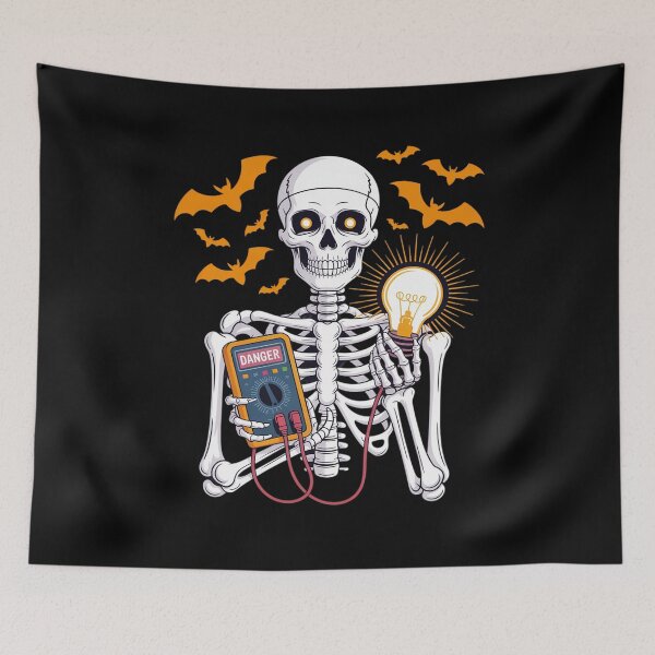 Item preview, Electrician Job Horror Skeleton designed and sold by MinaReinger.