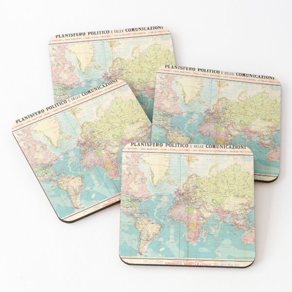 Item preview, Detailed Vintage Colorful Bohemian Italian World Map designed and sold by easteuromaps.