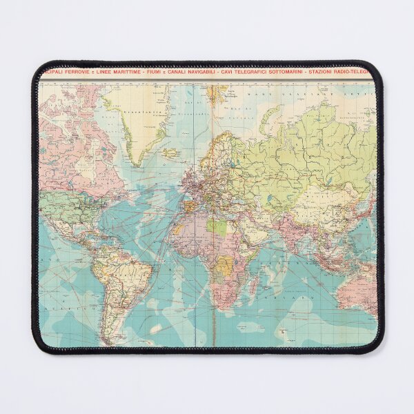 Item preview, Detailed Vintage Colorful Bohemian Italian World Map designed and sold by easteuromaps.