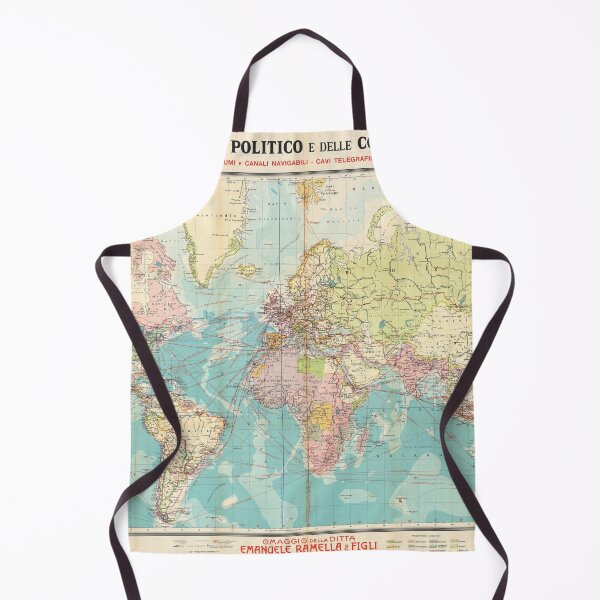 Item preview, Detailed Vintage Colorful Bohemian Italian World Map designed and sold by easteuromaps.