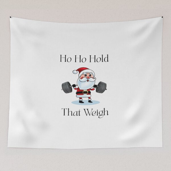 Item preview, Santa Lifting Weights | Funny Christmas Gym Workout Design | Ho Ho HOld that Weight Gym xmas designed and sold by luckyhue.