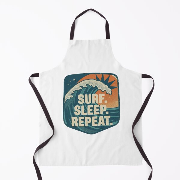 Item preview, Surf Sleep Repeat Vintage Surf Design Retro Wave Sunset designed and sold by DibuHumor.