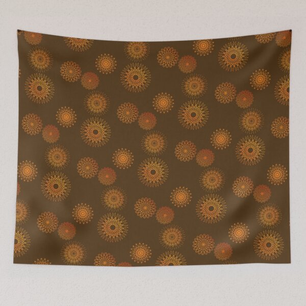 Item preview, Harvest Mandalas on Dark Brown  designed and sold by JaygiesDesign.