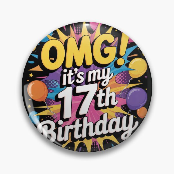 Item preview, 17 Years Old 17th Birthday OMG It's My 17th Birthday  designed and sold by lilLilaBatArt.