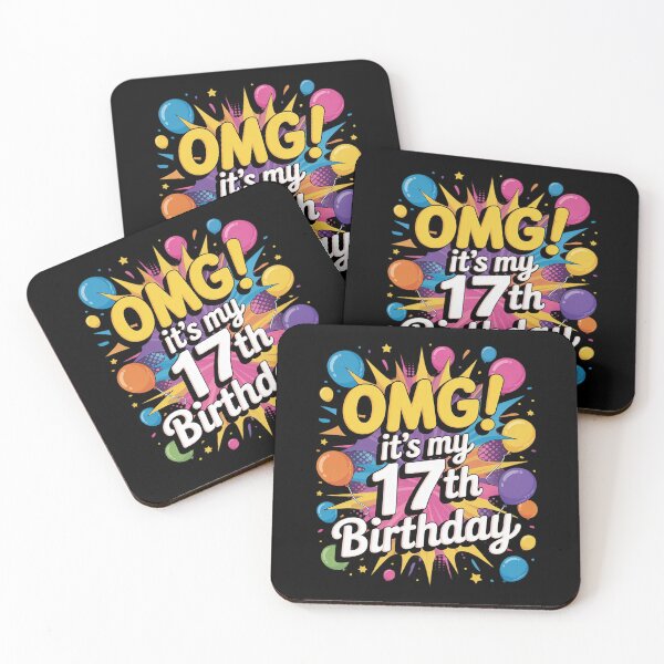 Item preview, 17 Years Old 17th Birthday OMG It's My 17th Birthday  designed and sold by lilLilaBatArt.