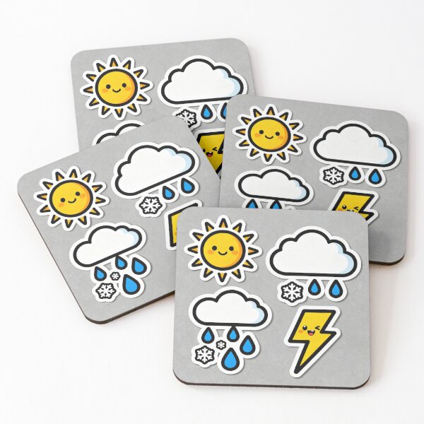 Item preview, Cheerful Weather Cartoon Delight designed and sold by Stickerrwallah.