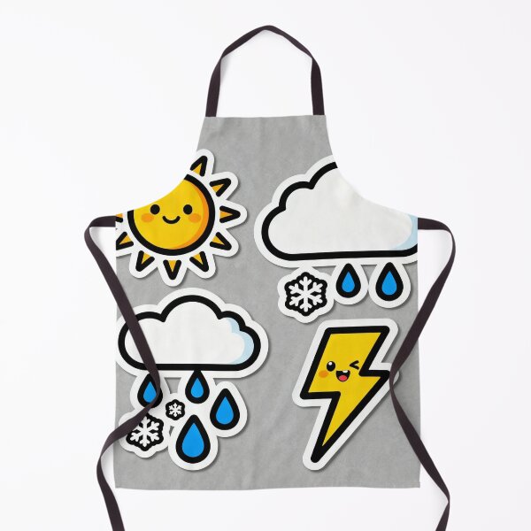 Item preview, Cheerful Weather Cartoon Delight designed and sold by Stickerrwallah.