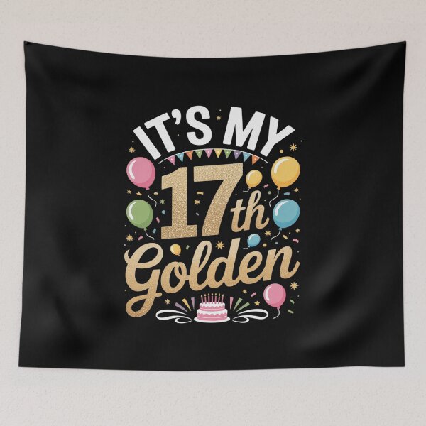 Item preview, 17th Birthday It's My 17th Golden Birthday Men Women  designed and sold by lilLilaBatArt.
