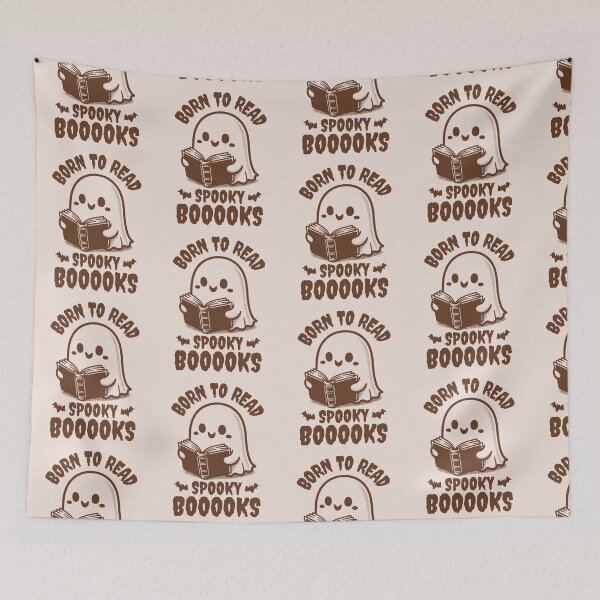 Item preview, Born To Read Spooky Booooks Funny Cute Ghost Book Lover designed and sold by KLArtzStore.
