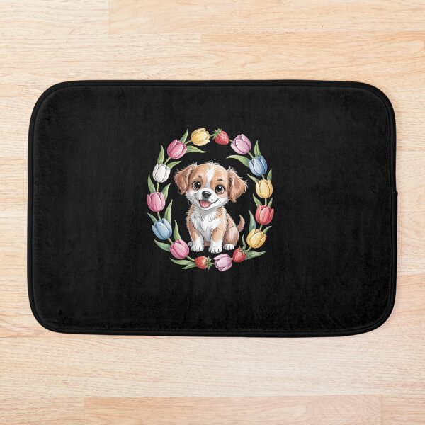 Item preview, perro con fresas y tulipanes designed and sold by marcusry.