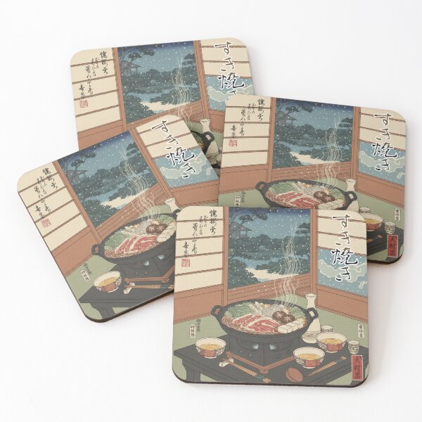Item preview, “Winter Sukiyaki Feast – Japanese Ukiyo-e Style” designed and sold by MUKIAMAGURI.