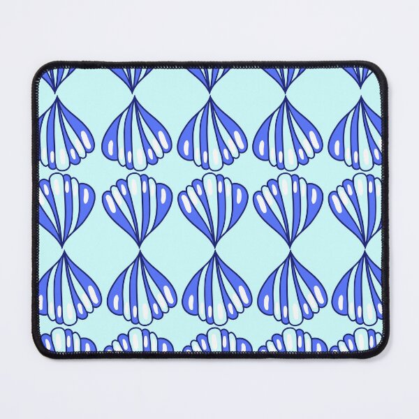 Item preview, Cute Dark Blue and White Pastel Shell Pattern on Light Blue – Soft Ocean-Inspired Design designed and sold by Cultradesign.