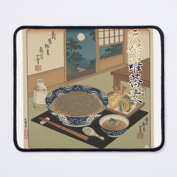 Item preview, “Tempura Soba under the Moon – Ukiyo-e Japanese Art” designed and sold by MUKIAMAGURI.