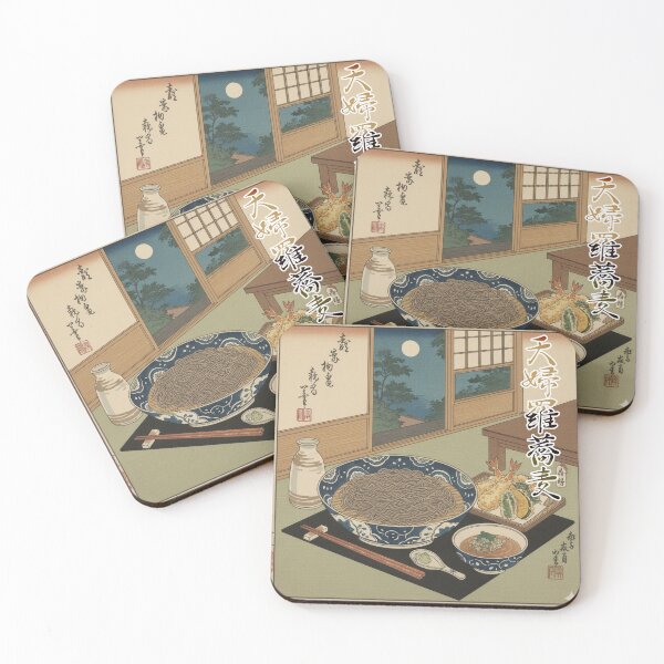 Item preview, “Tempura Soba under the Moon – Ukiyo-e Japanese Art” designed and sold by MUKIAMAGURI.