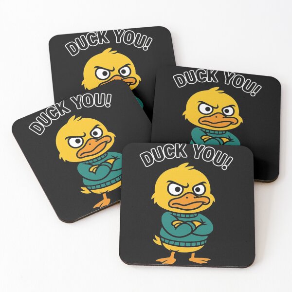Item preview, Angry Duck in Sweater – Funny Cartoon Animal Design designed and sold by SugarTeddys.